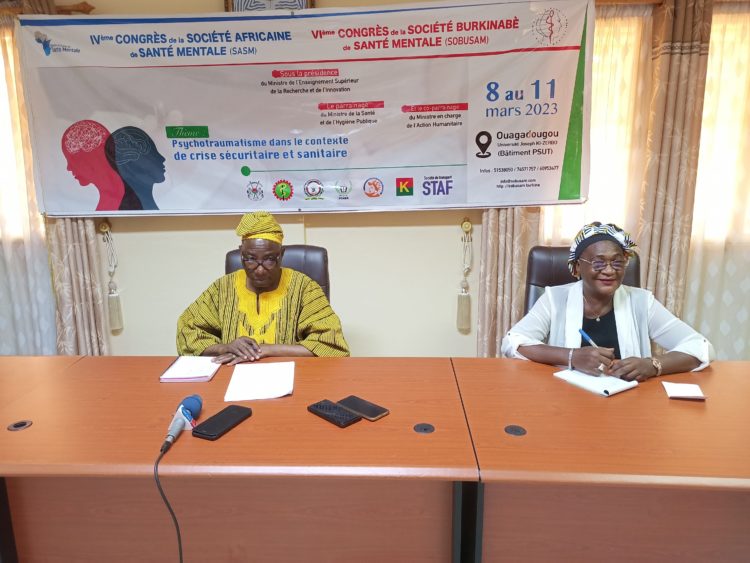 Conférence sur la tenue conjointe du  IVème congrès de la société Africaine de la Santé Mentale (SASM) et du VIème Congrès de la Société Burkinabè de santé Mentale (SOBUSAM)
