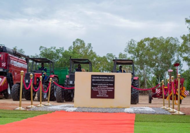 Faure Essozimna Gnassingbé, a procédé, le jeudi 20 avril 2023, au lancement des travaux du Centre régional de mécanisation agricole (CRMA) de Kara