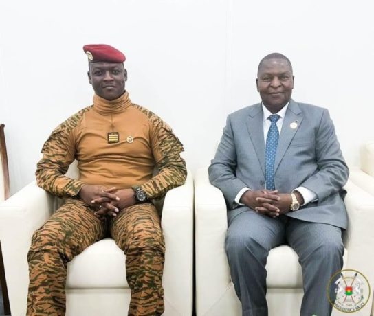 Capitaine Ibrahim Traoré et le Président centrafricain