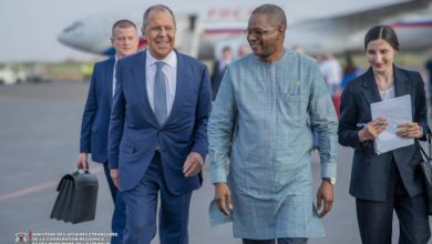 Le ministre des affaires étrangères de la fédération de Russie, Sergueï Lavrov, au Burkina Faso