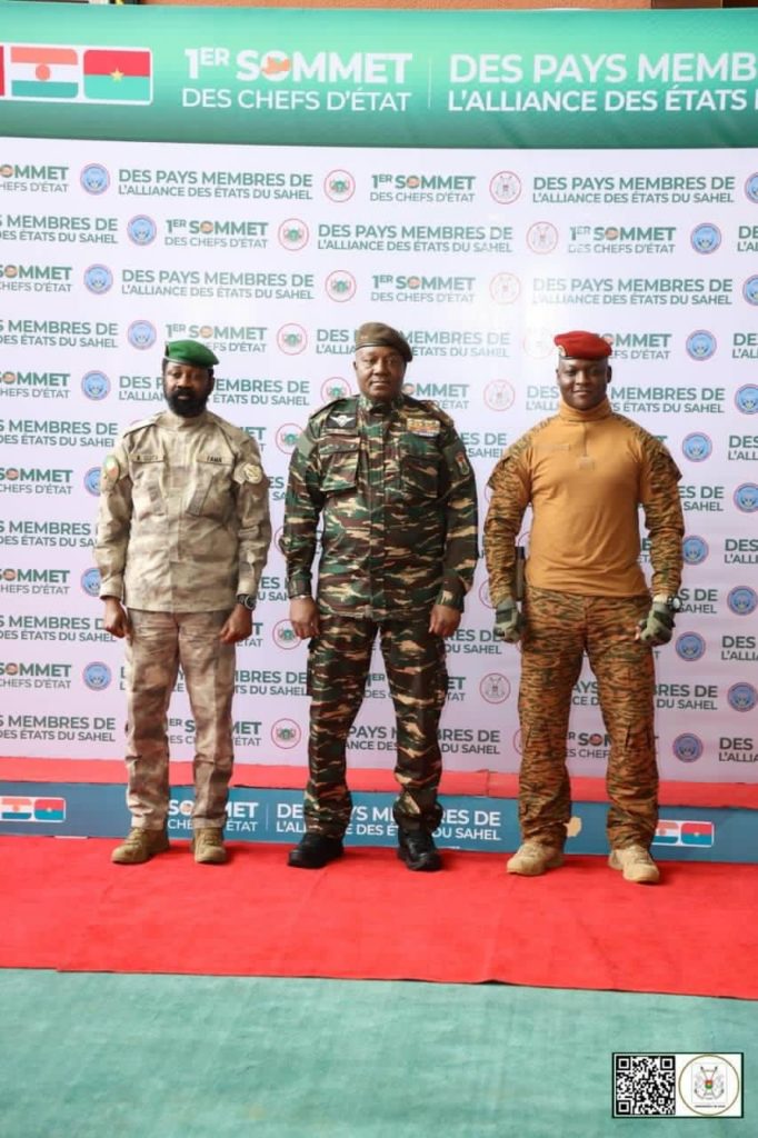 Les trois Chefs d'Etat de l'Alliance des Etats du Sahel à Niamey le 6 juillet 2024 