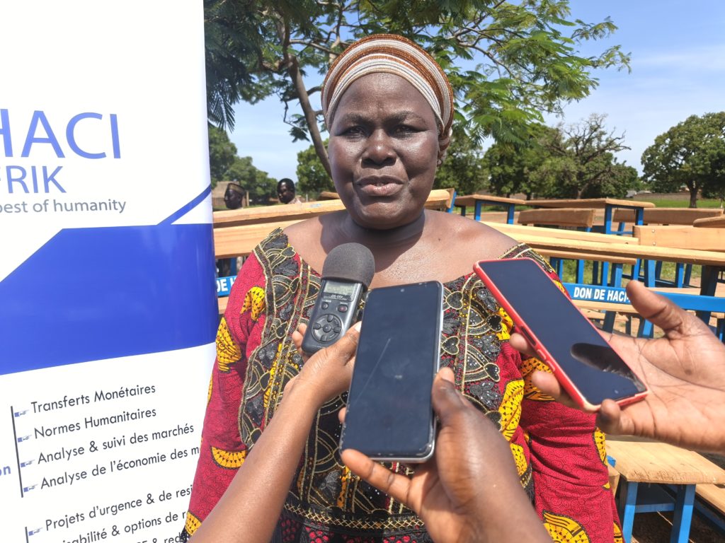 Jeanne Sawadogo, directrice de l'école bénéficiaire