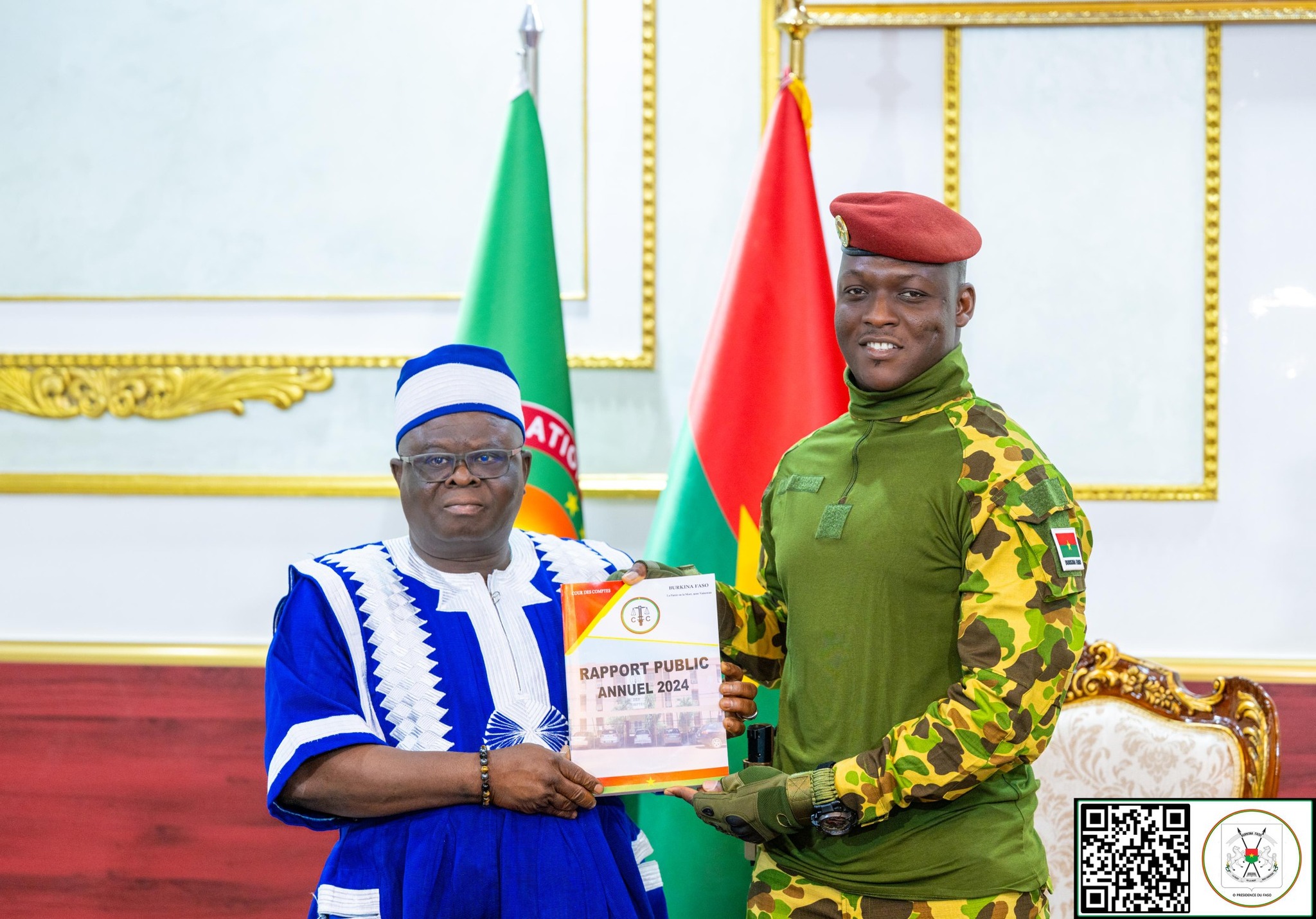 Le Rapport 2024 de la Cour des comptes remis au Capitaine Ibrahim TRAORÉ