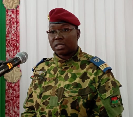 Commandant Pélagie Kabré, ministre de l'action humanitaire et de la solidarité nationale
