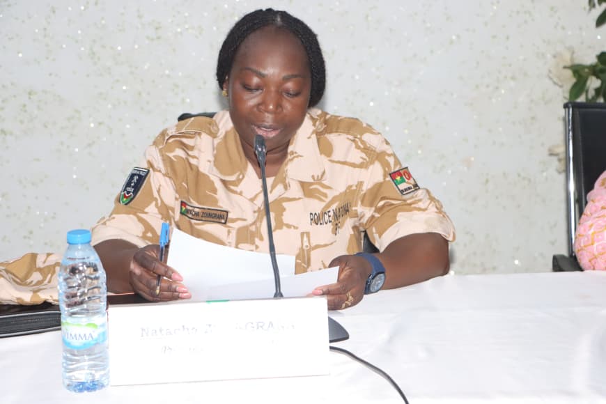 Commissaire divisionnaire de Police Natacha Zoungrana,présidente de l'association