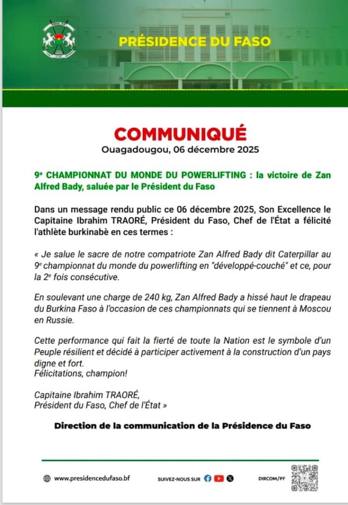 En Powerlfifting, Zan Bady remporte une médaille d’or en Russie