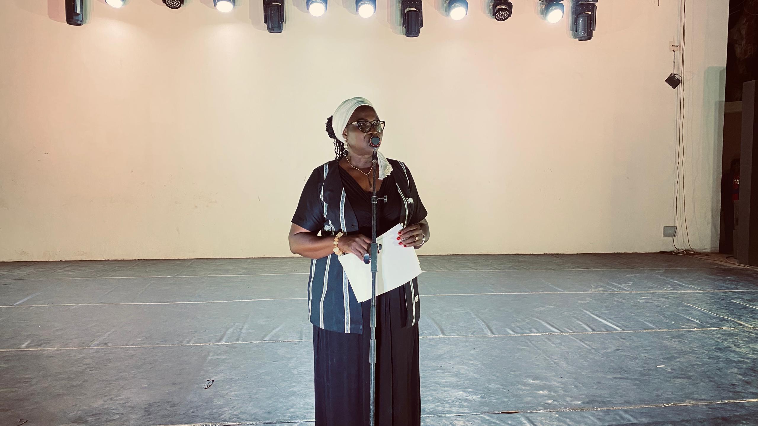 Représentant le ministre en charge de la Culture, Marguerite Doannio