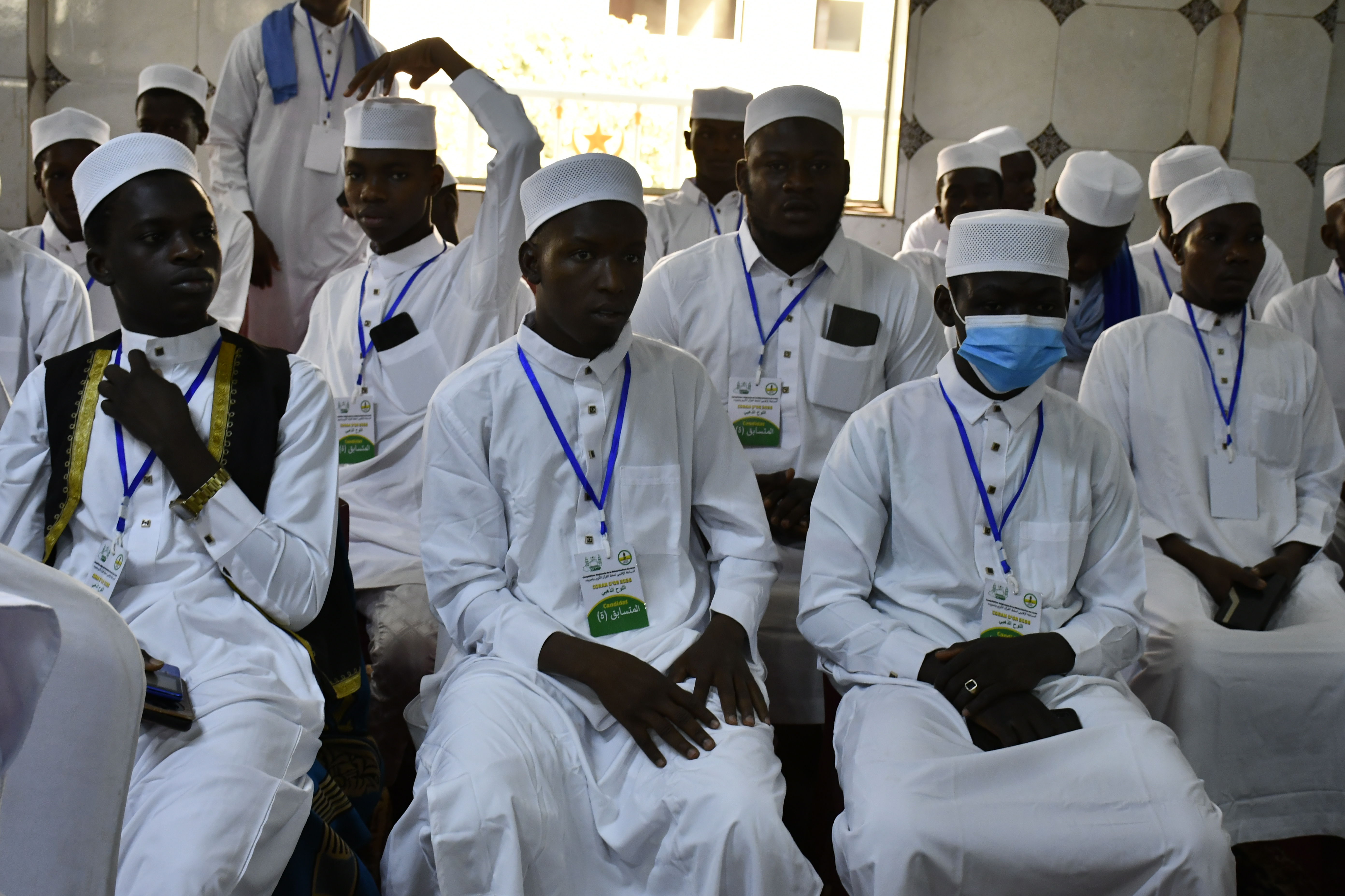 Vue d'ensemble des 44 finalistes lors de la phase finale à la Grande Mosquée