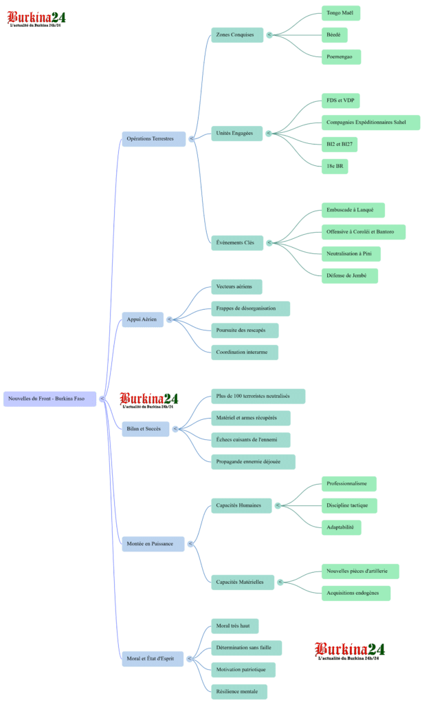 Carte mentale sur les nouvelles du front