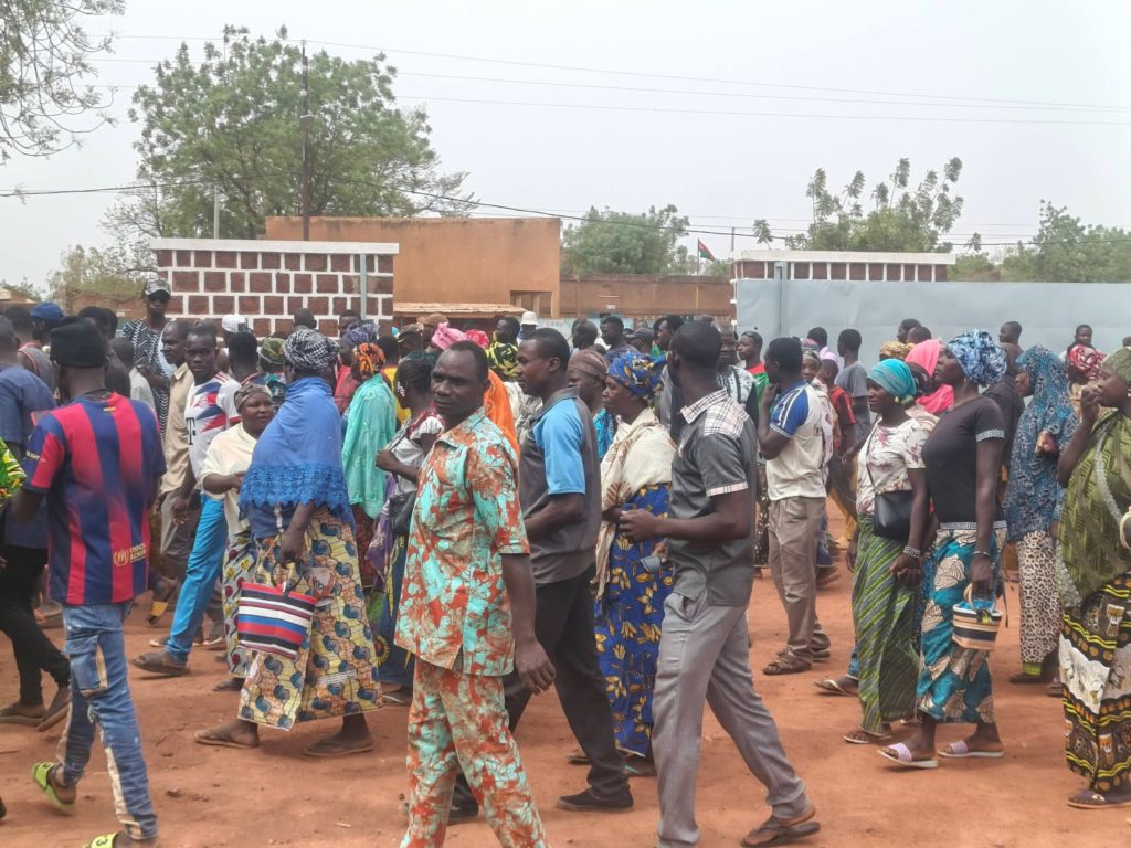 Vue de la mobilisation des forces vives du Sourou à Tougan ce mardi
