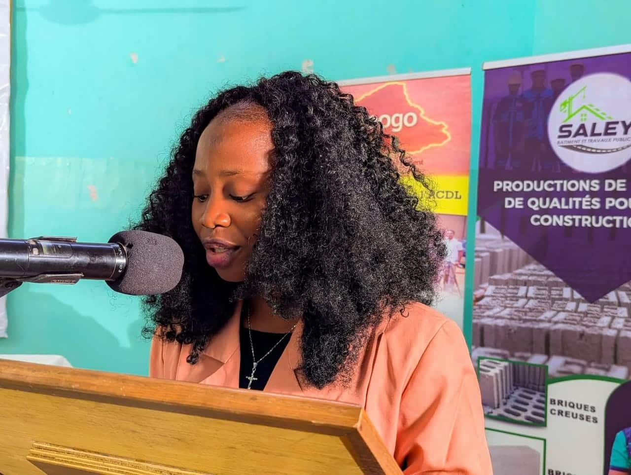 Juliette Jeanine Waongo, coordonnatrice des RCA, réaffirmant l'ambition de développer le cinéma en milieu rural