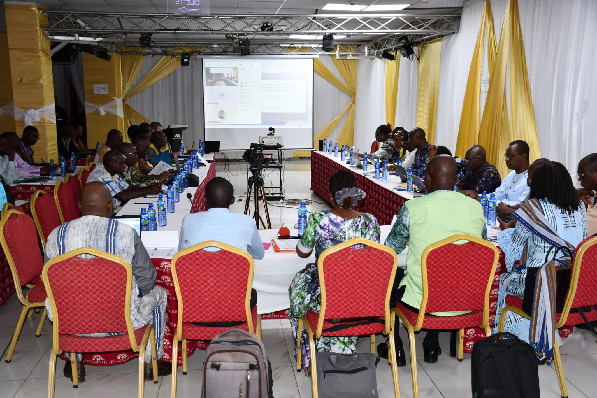 Les officiels lors de l’ouverture de l’atelier de dissémination des résultats sur les ATPE alternatifs à Ouagadougou