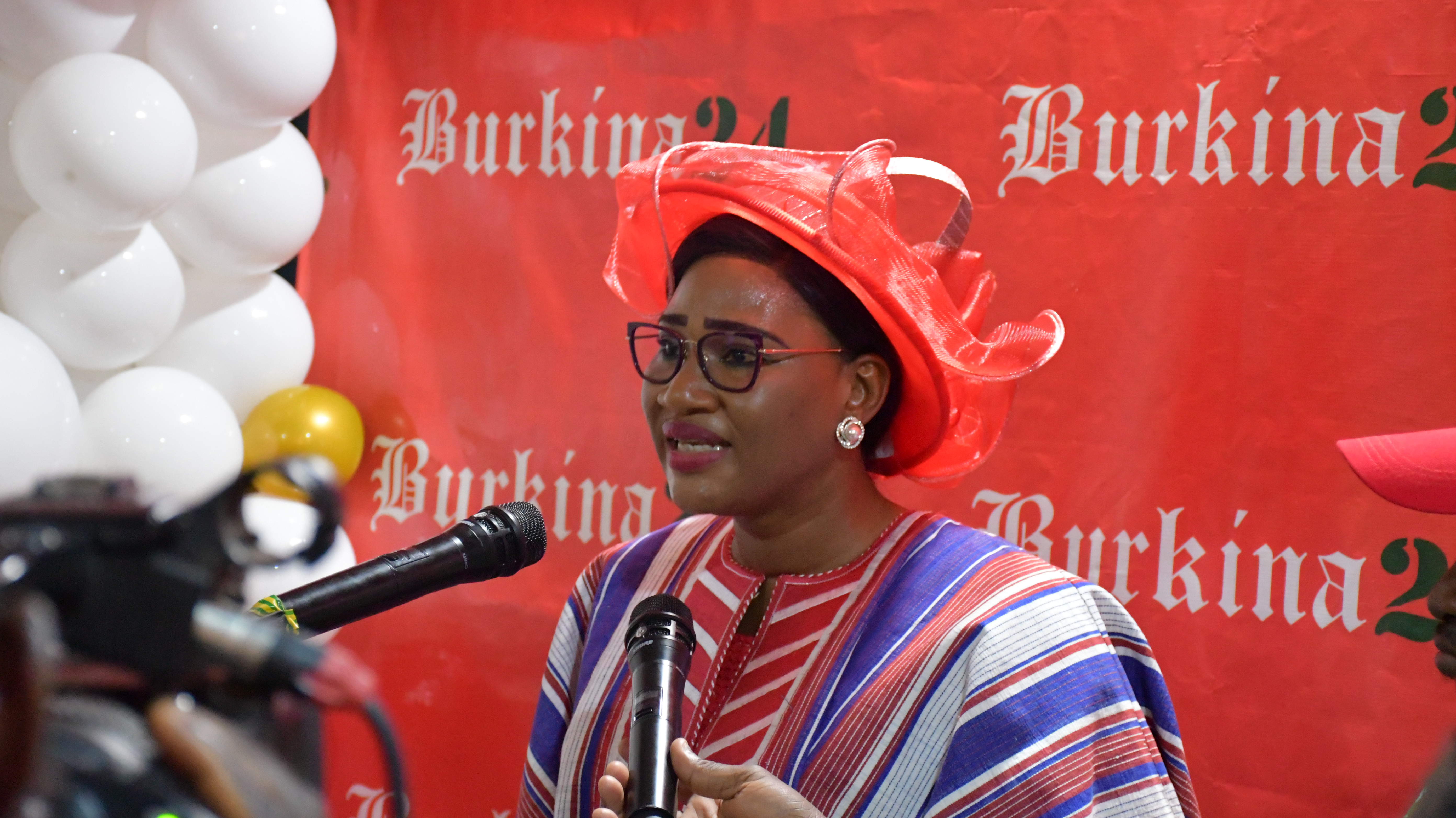 La Directrice Générale, Farida Kaboré/Zonon, lors de son allocution marquant le 15e anniversaire du média
