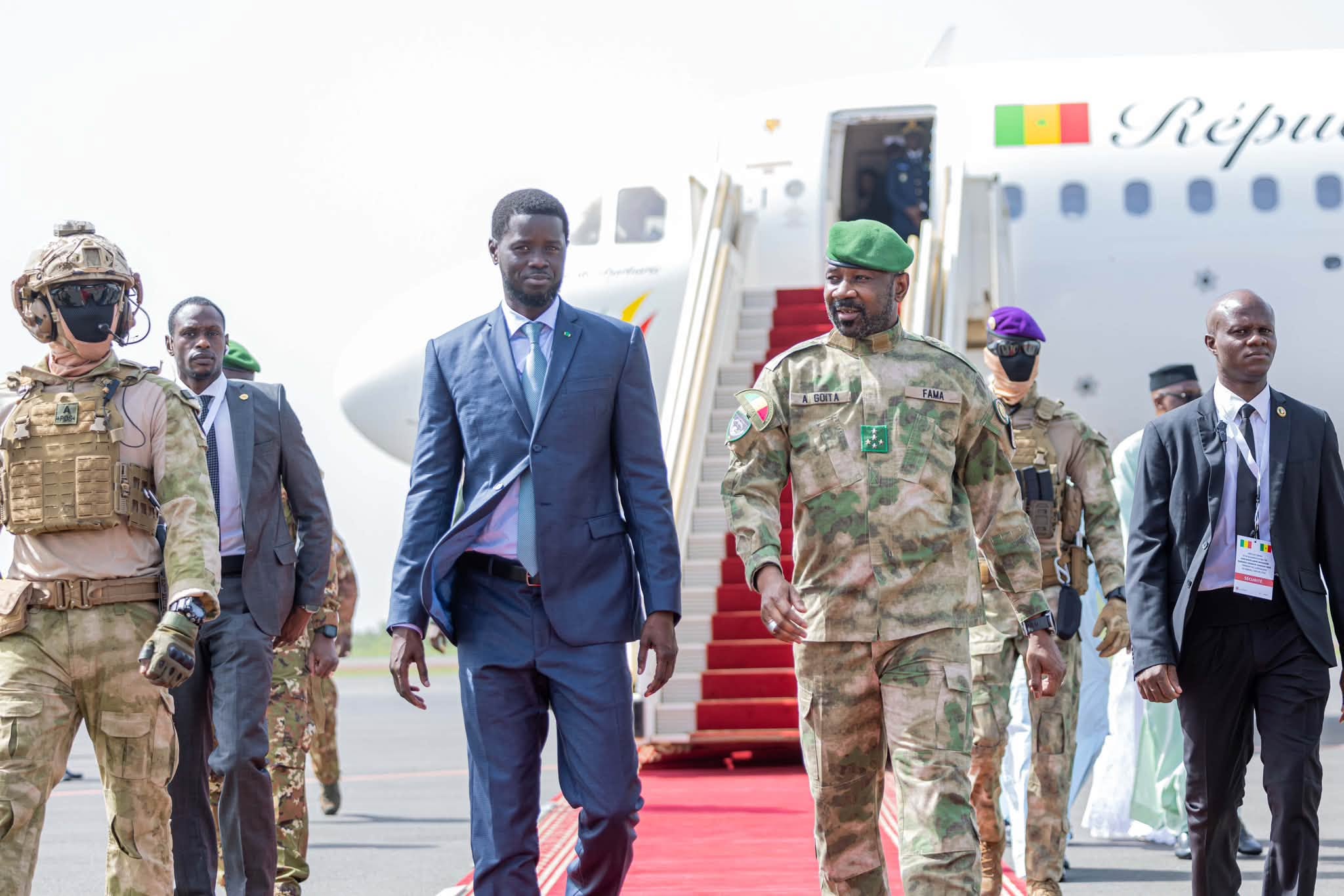 Bassirou Diomaye Diakhar Faye, est arrivé ce mardi 28 juillet 2026 à Bamako