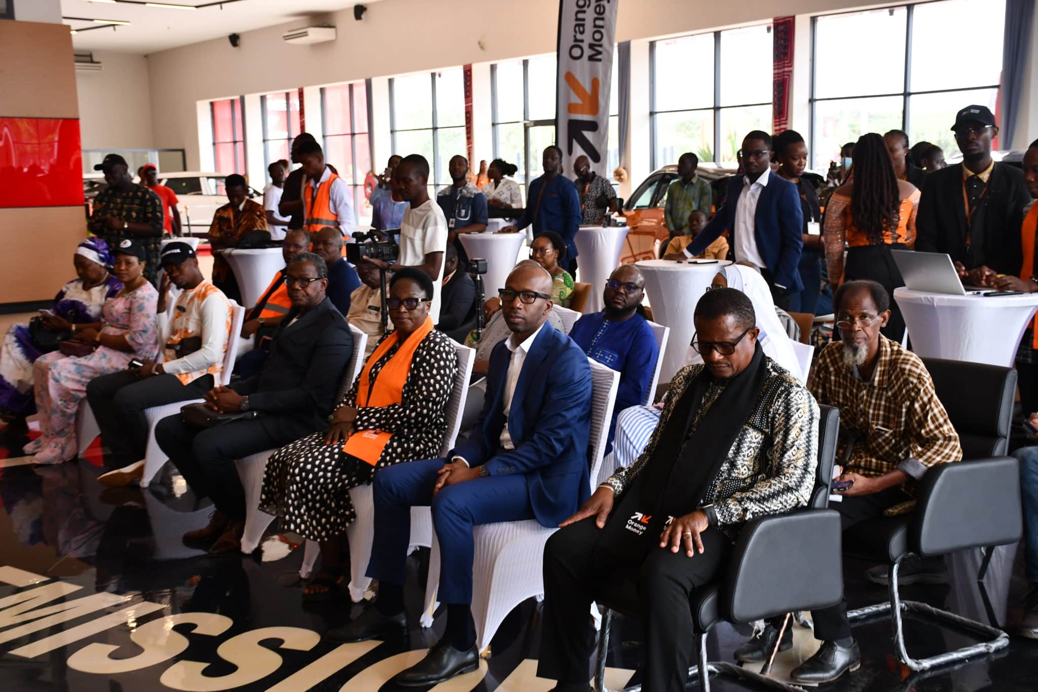 Vue des officiels lors de la cérémonie de lancement de la promo Orange Money 2026 à Ouagadougou