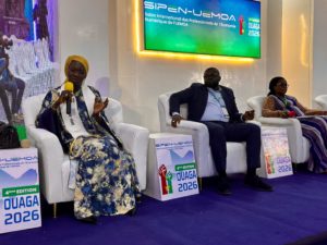 Awa Gueye, Directrice Régionale des Politiques Publiques chez Wave Mobile Money lors de son intervention