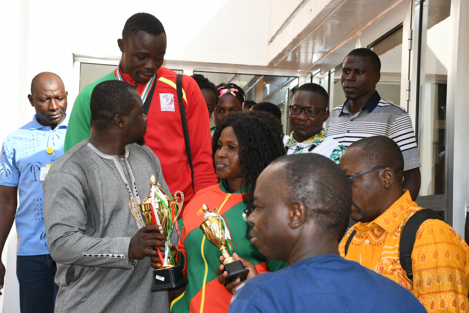 Accueil triomphal à l'Aéroport international de Ouagadougou pour les Étalons lutteurs de retour de Bujumbura