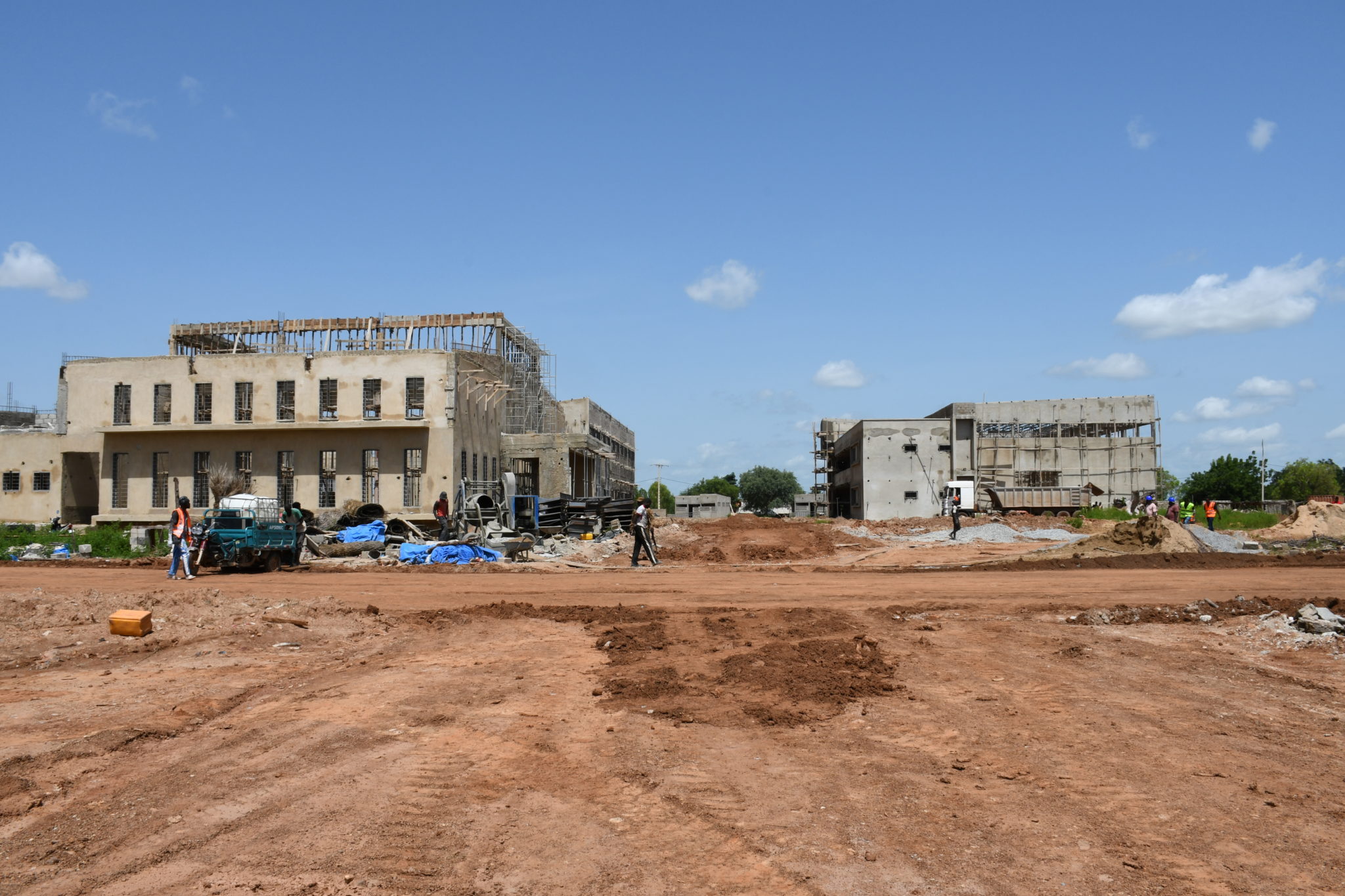 Vue d'ensemble des infrastructures en fin de travaux sur le site de 5 hectares