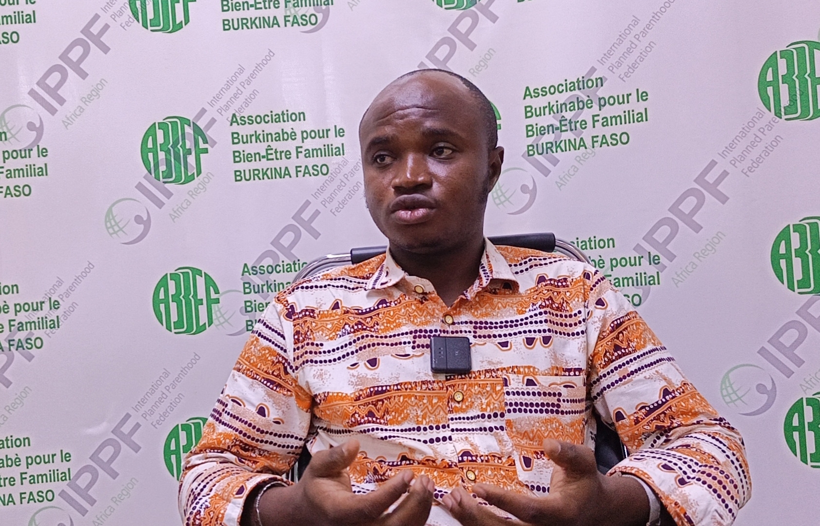 Jean Benjamin Bado, chef projets jeunes à l'ABBEF et coordonnateur du Centre d'écoute pour jeunes