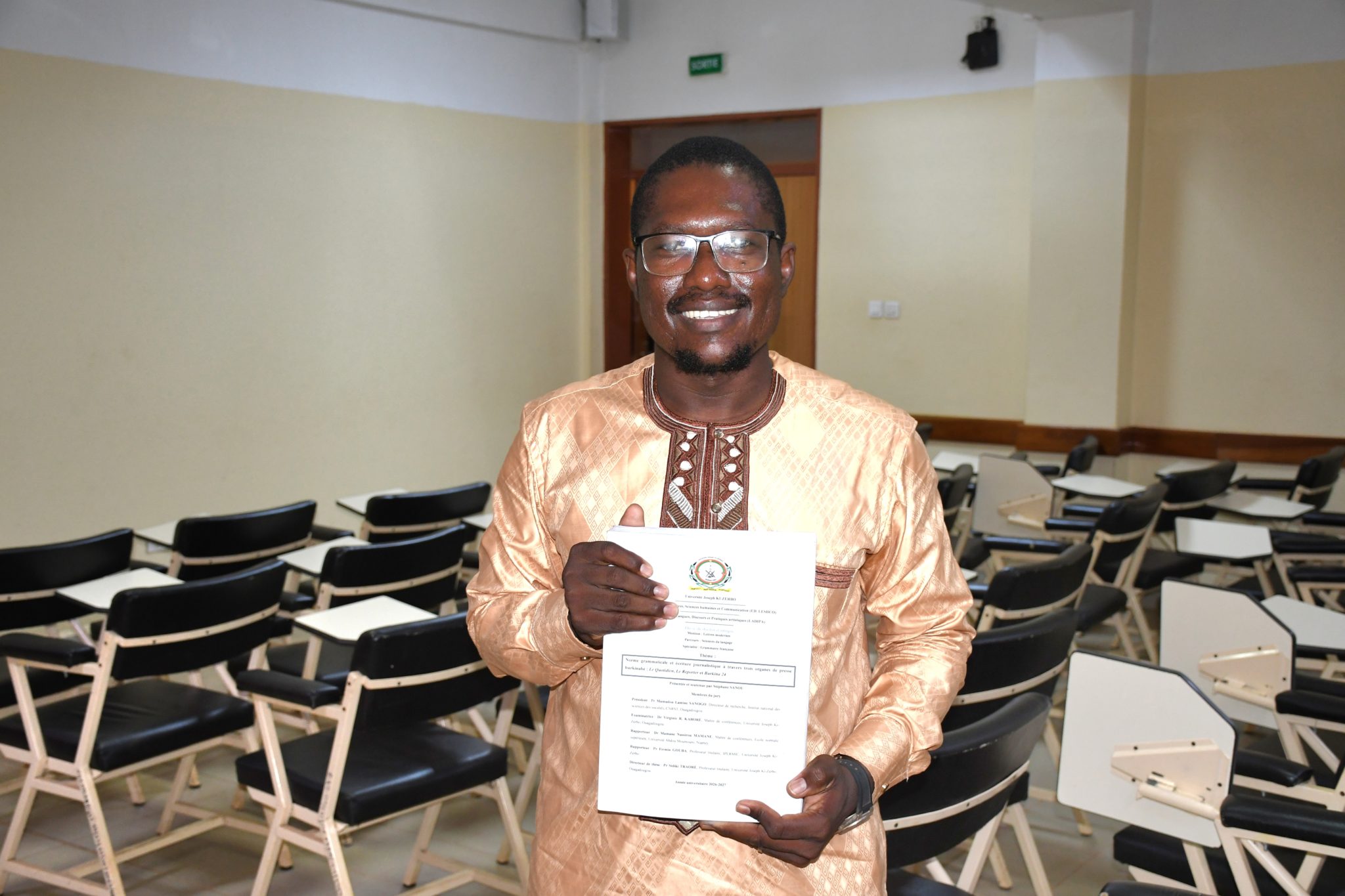 Mention très honorable pour Stéphane Sanou à l'Université Joseph Ki-Zerbo