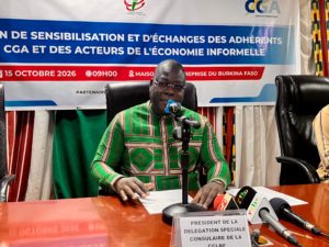 Le président de la Délégation spéciale consulaire de la Chambre de commerce, Roland Achille Sow