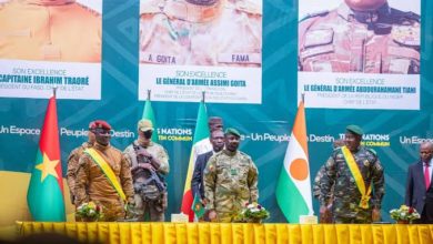 Les trois Présidents de l'Alliance des États du Sahel (AES)